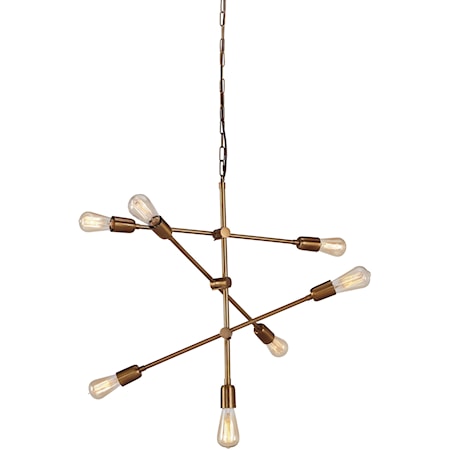 Nastalya Gold Finish Metal Pendant Light